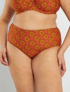 Oferta de Cuecas de biquíni com cintura subida e estampado wax por 14€ em Kiabi