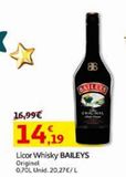Oferta de LICOR WHISKY BAILEYS ORIGINAL 0.70 L por 14,19€ em Auchan