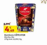 Oferta de BOMBONS CÔTE D'OR MINI ROC MIX 279 G por 4,49€ em Auchan