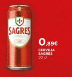 Oferta de Lata de cerveja Sagres por 0,89€ em El Corte Inglés