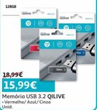 Oferta de MEMÓRIA USB 3.2 QILIVE  por 15,99€ em Auchan