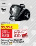 Oferta de ASPIRADOR SEM SACO ROWENTA COMPACT POWER XXL RO4825EA por 99,99€ em Auchan