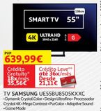 Oferta de TV SAMSUNG UE55BU8505KXXC por 639,99€ em Auchan