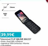 Oferta de TELEMOVEL FLIP QILIVE PRETO por 39,99€ em Auchan
