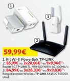 Oferta de POWERLINE TP-LINK por 59,99€ em Auchan
