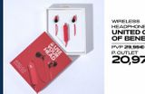 Oferta de Wireless Headphones United Colors of Benetton por 20,97€ em Freeport Lisboa Fashion Outlet