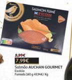 Oferta de SALMÃO AUCHAN GOURMET ESCÓCIA FUMADO 160 GR por 7,99€ em Auchan