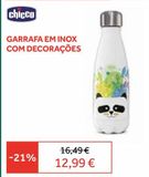 Oferta de Garrafa térmica inox Chicco por 12,99€ em Prénatal