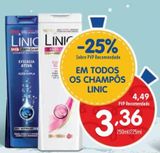 Oferta de Shampoo Linic por 3,36€ em Minipreço