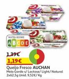 Oferta de QUEIJO FRESCO AUCHAN por 1,19€ em Auchan