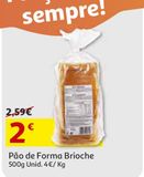 Oferta de PÃO DE FORMA BRIOCHE 500 GR por 2€ em Auchan