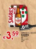 Oferta de Cerveja Sagres Mini por 3,59€ em Meu Super