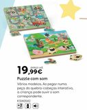 Oferta de Wood’ N Play - Puzzle com som (vários modelos) por 19,99€ em Toys R Us