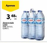 Oferta de Água com gás Luso por 3,48€ em Continente Bom dia