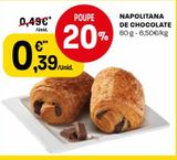 Oferta de Pão doce com chocolate por 0,39€ em Intermarché