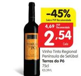 Oferta de Vinho tinto Terras Do Pó por 2,54€ em Minipreço