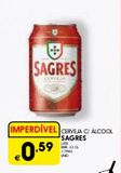 Oferta de Lata de cerveja Sagres por 0,59€ em Meu Super
