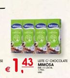 Oferta de Achocolatado Mimosa por 1,43€ em Meu Super