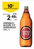 Oferta de Cerveja Super Bock por 2,49€ em Continente Bom dia