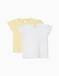 Oferta de Pack 2 T-shirts Básicas Lisas, Bebé Menina, Multicor por 9,99€ em MO