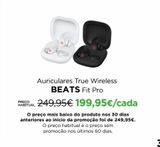 Oferta de Auriculares wireless Beats por 199,95€ em El Corte Inglés