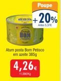Oferta de Atum em lata Bom Petisco por 4,26€ em Froiz