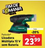 Oferta de Lixadeira parkside por 23,99€ em Lidl
