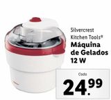 Oferta de Máquina para fazer gelados silvercrest por 24,99€ em Lidl