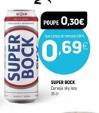 Oferta de Lata de cerveja Super Bock por 0,69€ em Coviran