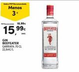 Oferta de Gin Beefeater por 15,99€ em Continente Bom dia