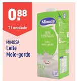 Oferta de Leite semi desnatado Mimosa por 0,88€ em Aldi