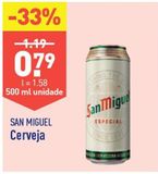 Oferta de Lata de cerveja San Miguel por 0,79€ em Aldi