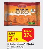 Oferta de BOLACHA MARIA CUÉTARA por 2,49€ em Auchan