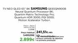 Oferta de Tv 65'' led Samsung por 2899€ em El Corte Inglés