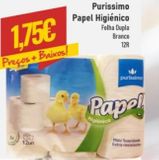 Oferta de Papel higiênico Purissimo por 1,75€ em Belita Supermercados